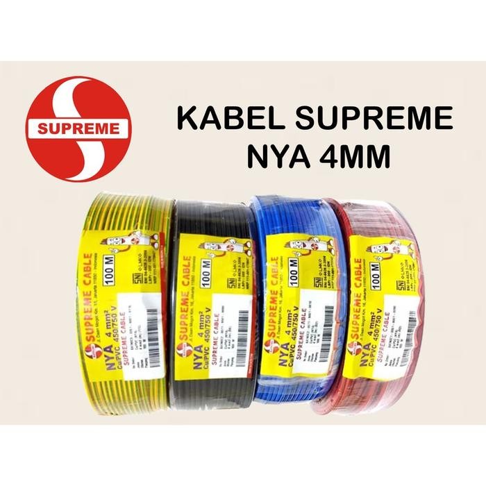 KABEL KAWAT TUNGGAL NYA 4MM 4 MM SUPREME 50 METER