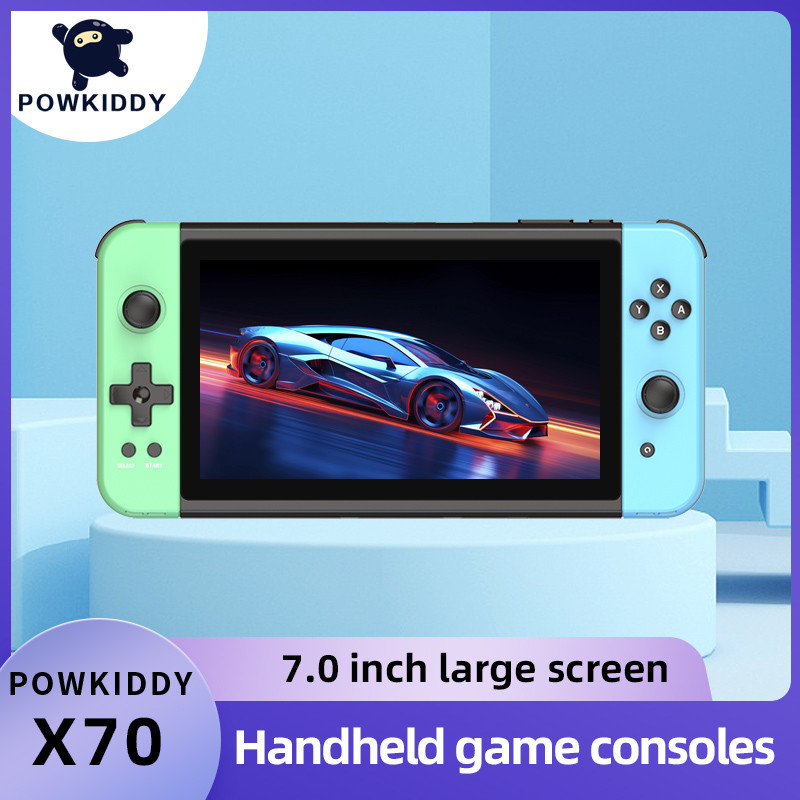 New POWKIDDY X70 Handheld Console 7 Inch HD Screen Retro Video Game