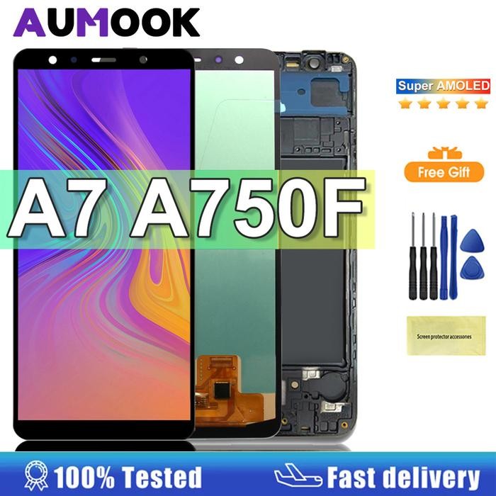 6.0"AMOLED A750 LCD For Samsung Galaxy A7 2018 Display Touch Screen Digitizer Replacement For Samsun
