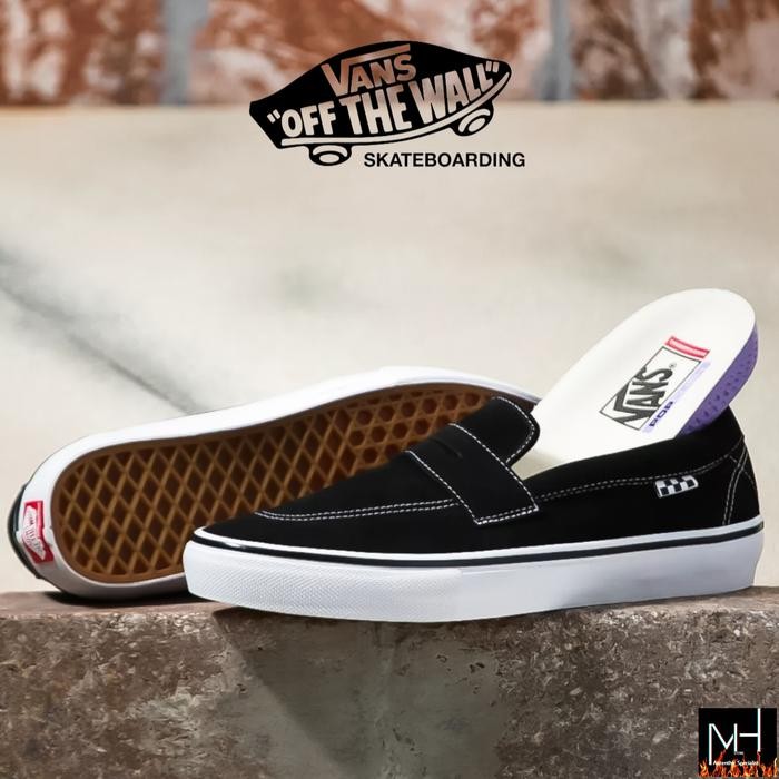 Vans Slip-On Skateboarding Style 53 Black White Original 100%