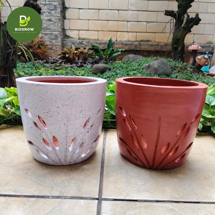 Pot Anggrek Tanah Liat Pot Motif Kapsul Anggrek D20 Pot Terakota Pot Gerabah
