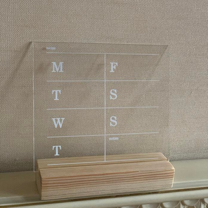 

acrylic calendar planner