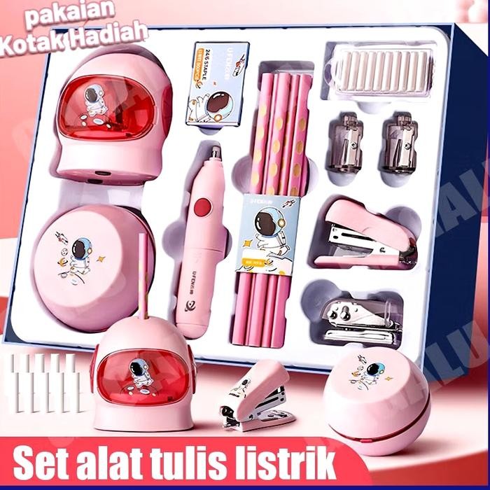 

Elwctric Stationary Set Alat Tulis Elektrik Rautan Ghapus Vacum Sil 11 In 1