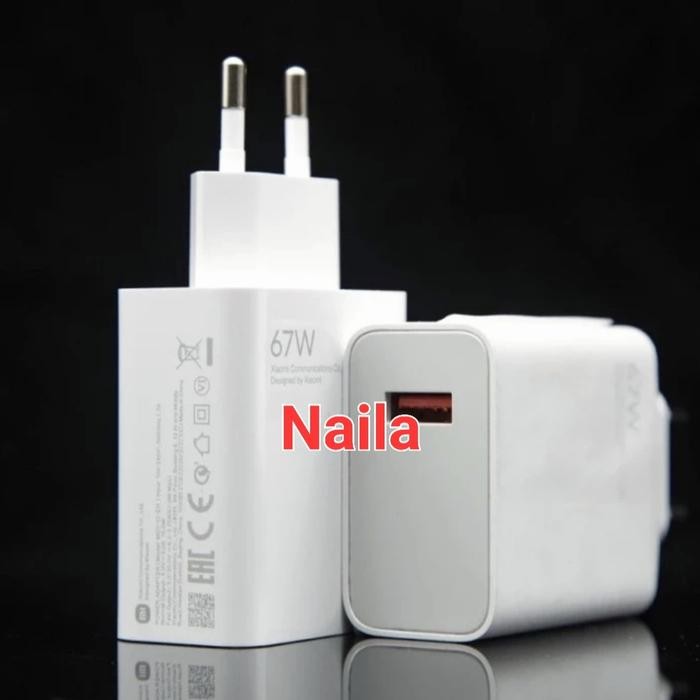 ADAPTOR/KEPALA CHARGER XIAOMI 67W FAST CHARGING ORIGINAL 100% 67 WATT
