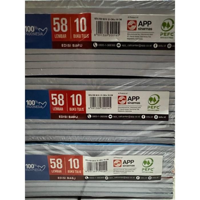 

Buku tulis SIDU 58 halaman (1pack isi 10)