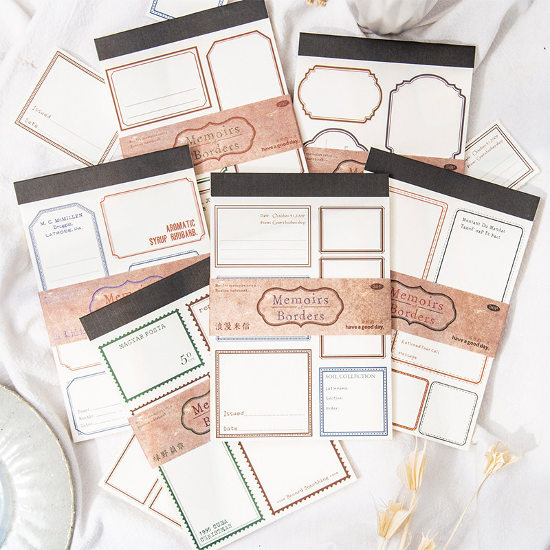 

Yoofun 30pcs/lot Vintage Tearable Message Notes Paper Simple Memo Pad DIY Scrapbooking Journal