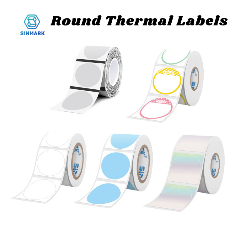 

Round Thermal Label 30mm Diameter Holographic Transparent Material Optional Self-Adhesive Stickers