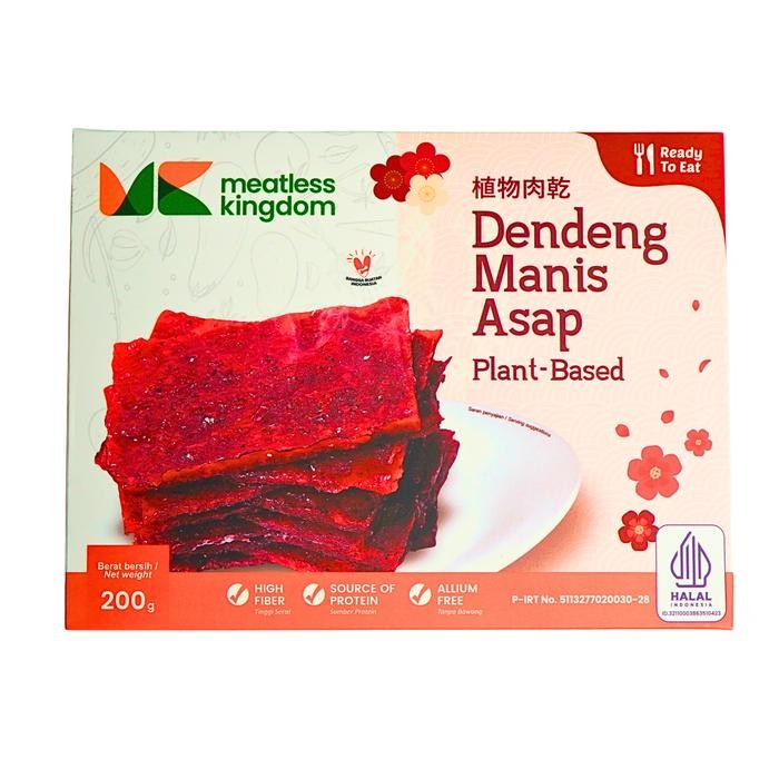 

Dendeng Manis Asap Meatless Kingdom 200g Plant Based Ready To Eat Allium Free Vegan Friendly