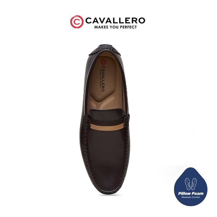 Sepatu Pria Casual Loafers Moccasin Cavallero Severiano Dark Brown Flat Shoes