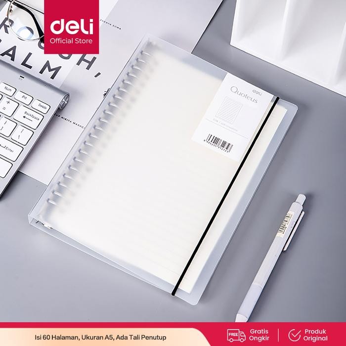 

Deli Loose-Leaf Buku Notebook Spiral A5 60 Lembar Ha560