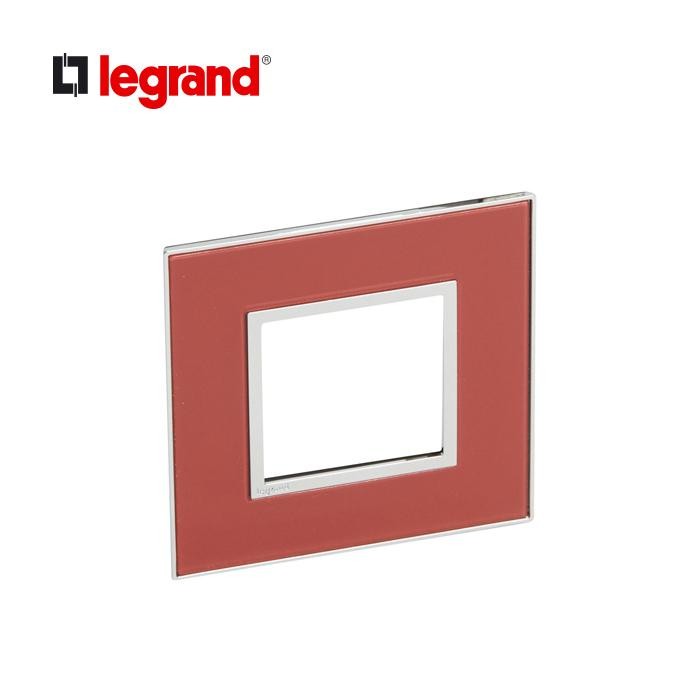 Legrand Plate 2 Sq Mod F-G Red 576246