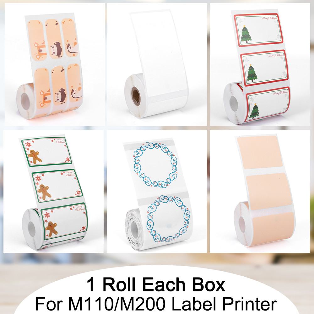 

Phomemo Thermal Papel for M110/M200 Printer Home Office Labels Colorful Adhesive Paper Round Square