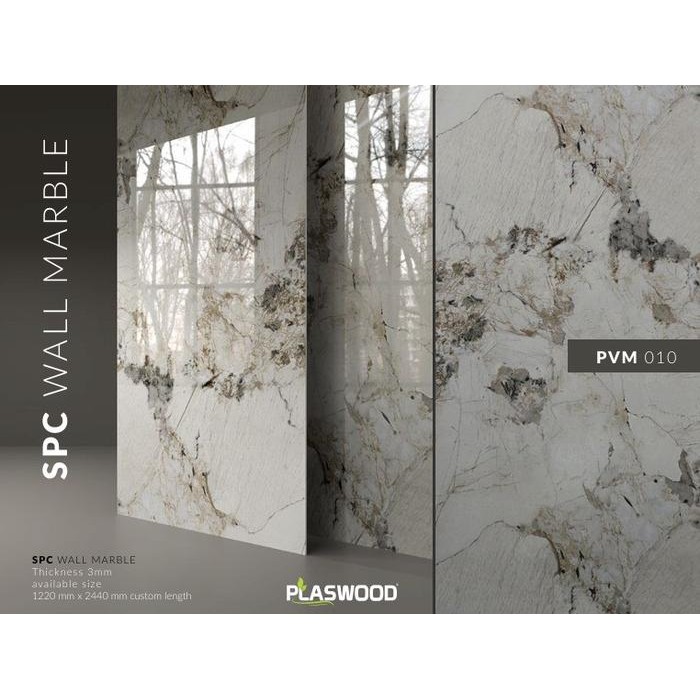 PLASWOOD SPC WALL MARBLE Series 3mm PVC MARBLE / PVC MARMER / PVC BOARD GLOSSY