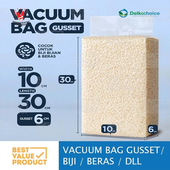 PLASTIK VACUUM VACUM VAKUM GUSSET STANDING PREMIUM BERAS KOPI CEMILAN Kode 223