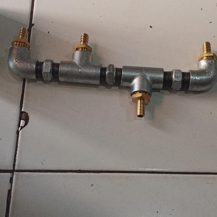nepel cabang 3 pararel selang gas