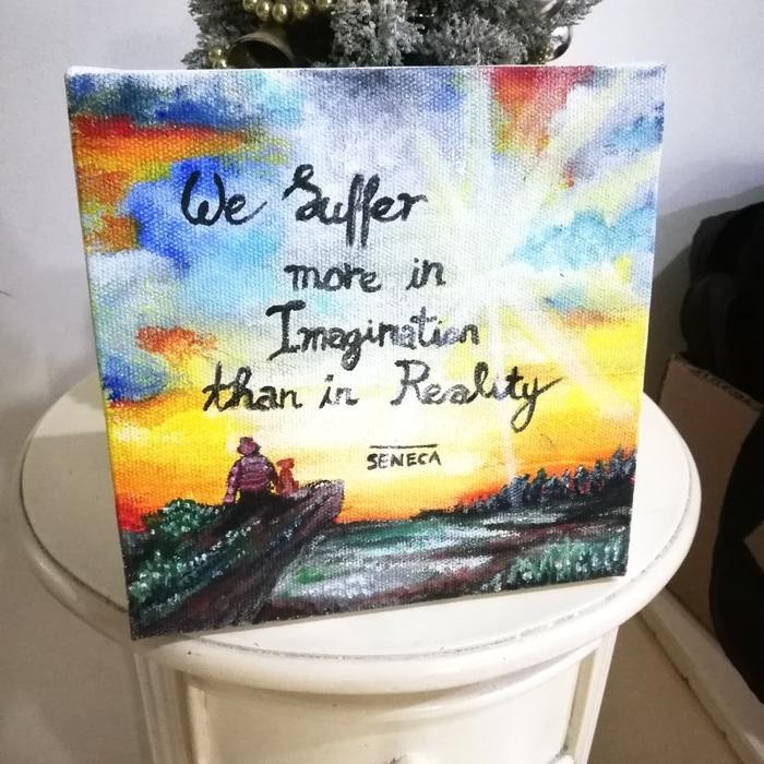 Custom quotes hiasan dinding / acrylic on canvas(2)