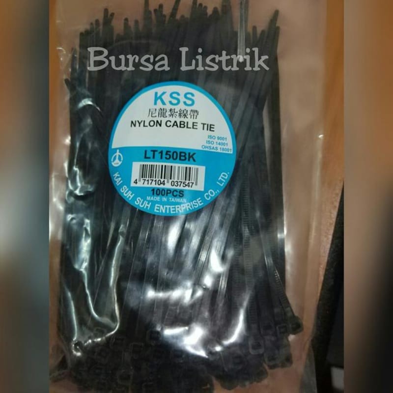

Kabel Ties KSS 15 cm LT150BK Tali pangikat ties hitam 150 mm