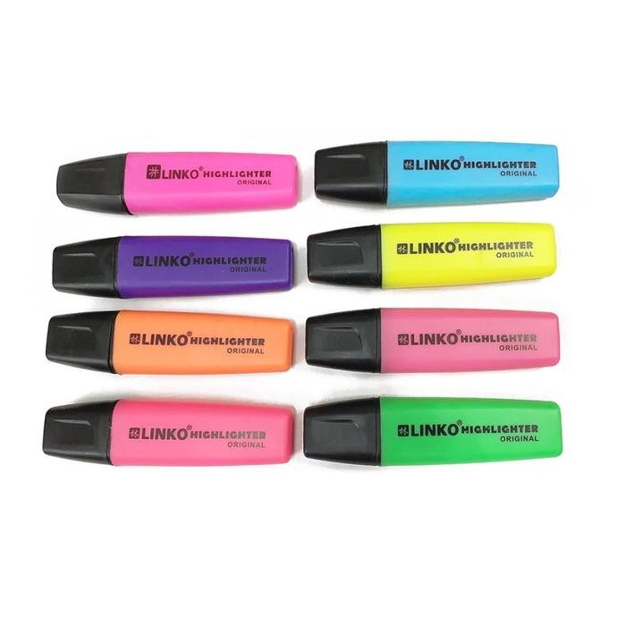 ---- Highlighter LINKO Stabilo SATUAN Warna Perlengkapan Kantor Deco Notes