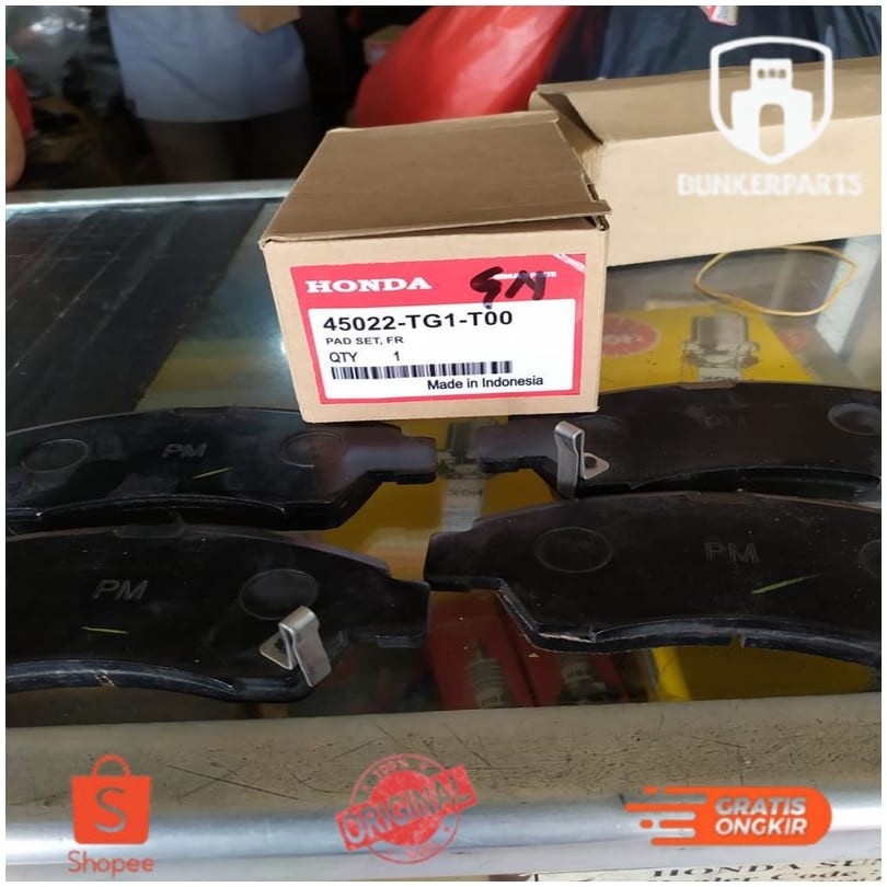 kampas/kanvas rem depan honda jazz/city/brio (1 set)