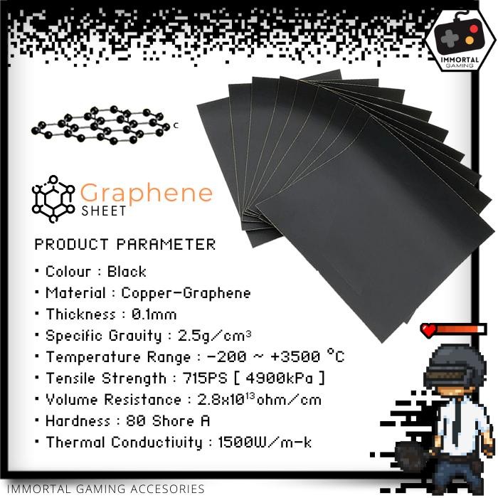 (Allthebest) [IM] Graphene Copper Sheet Thermal Stiker Graphite Heatsink Thermalpad