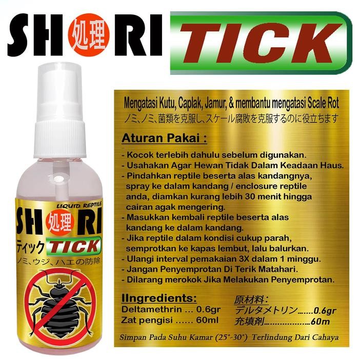 Shori Tick Obat Anti Kutu Jamur Caplak Parasite Reptile Scale Rot Ular Iguana Biawak Varanus Reptil