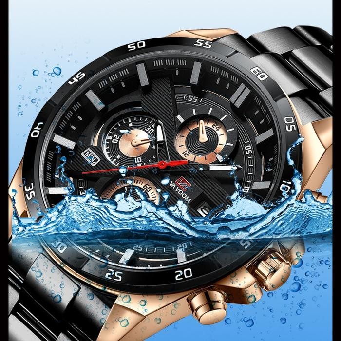 Jam Tangan Pria Vava Voom 216G Kronograf Kalender Analog Quartz Hadiah Watches