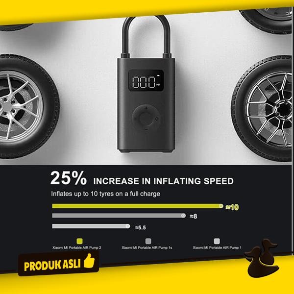 Populer Xiaomi Mijia Portable Air Pump 2 Compressor Pompa Ban Mobil Elektrik