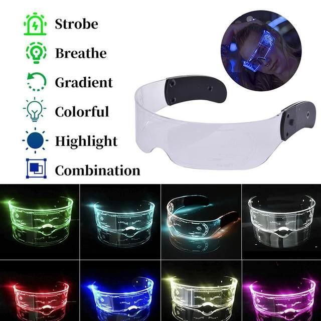 Kacamata Cyber Party Glasses Kacamata Nyala Kacamata Robot Millenial
