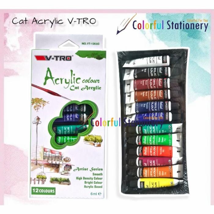 

Cat Akrilik / Cat Acrylic V Tro 12 Warna