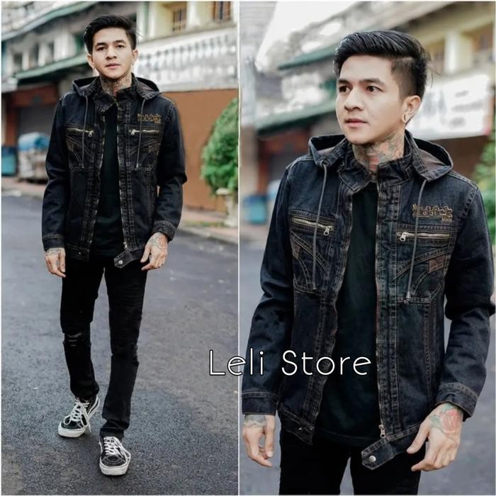 (COD)Jaket Jeans Denim New FashionJaket KuplukJaket Jeans Denim PriaJaket Jeans Bordir Jaket Jeans