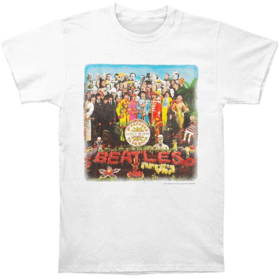 Kaos Ramping Vintage Beatles Sgt. Pepper Unisex Pria Wanita
