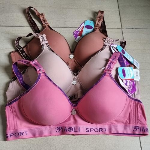 (1pc) BH Piaoli Sport // Bra wanita Piaoli tanpa kawat busa sedang // BH Piaoli tulisan Sport kancin