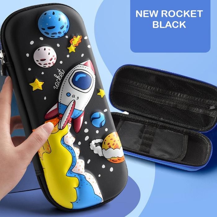 

Tempat Pensil Astronot Rocket 3D Timbul Kotak Pensil 3D Timbul Rabbit Hardtop Pencil Case Tempat