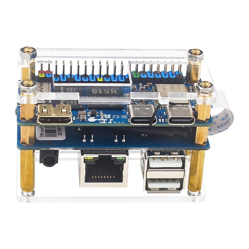 Orange Pi Zero 2W Acrylic Case Protective Shell for Orange Pi Zero 2 W and Expansion Board