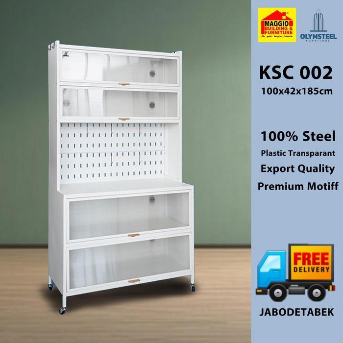 Termurah Lemari Piring Besi - Rak Piring Besi - Furniture Besi - Kitchen Set Besi - Ksc002 -