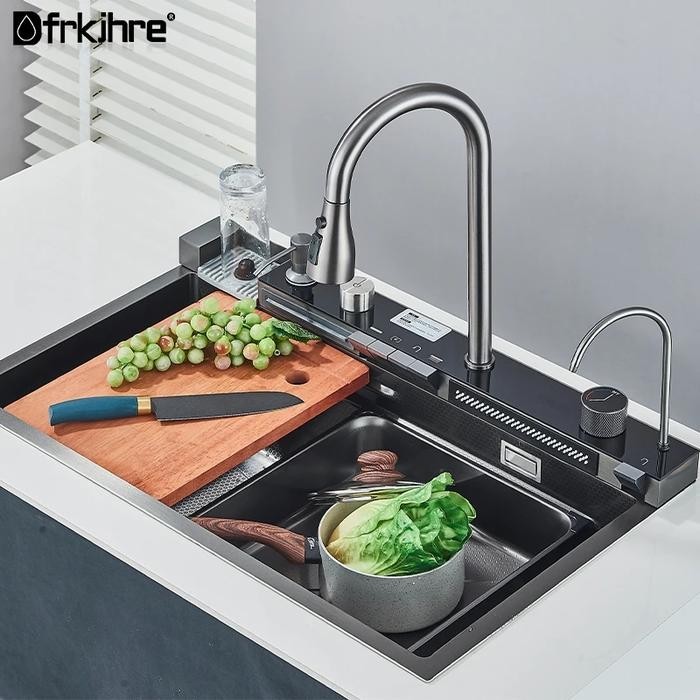 Terbaru Kitchen Sink Josida 8048 Black Piano Digital Display-Luxury Sink