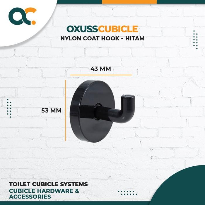 Nylon Coat Hook Partisi Cubicle Toilet Gantungan Baju Partisi Kubikal Fitting