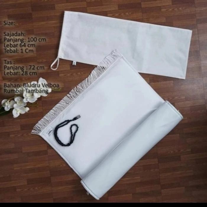 (Allthebest) SAJADAH PUTIH TEBAL PREMIUM Sajadah ini putih polos tanpa gambar apa