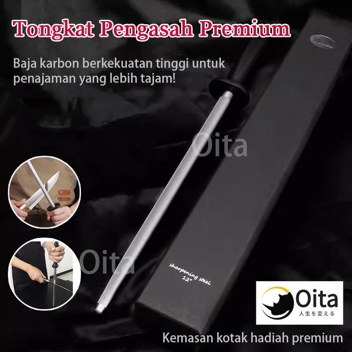 Termurah Asahan Pisau Stainless Pengasah Pisau Sharpening Steel Tongkat Pengasa