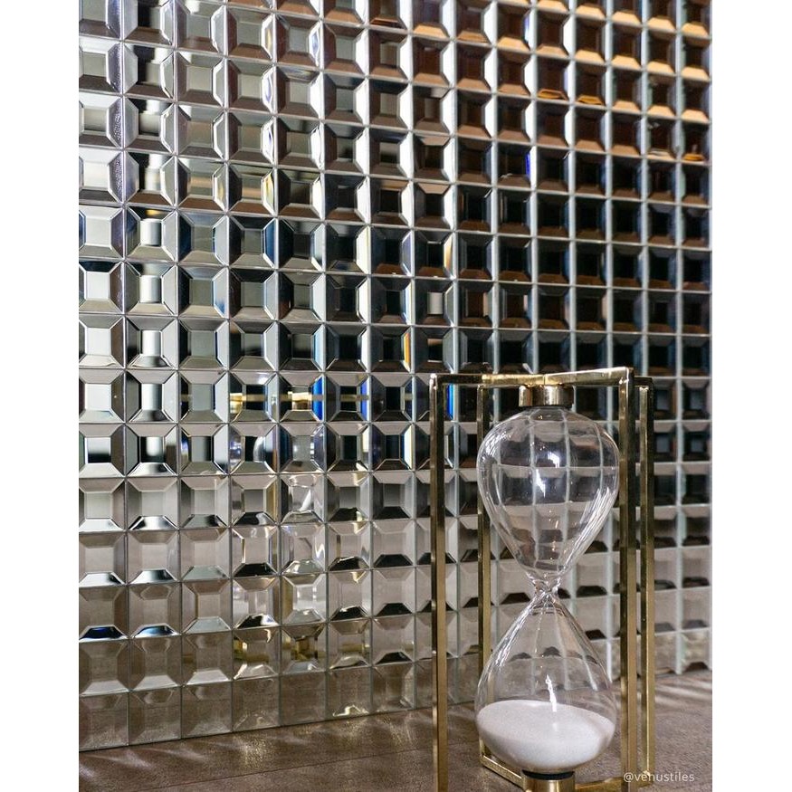 Mosaic Dinding Interior Mozaik Venus MIRROR SILVER