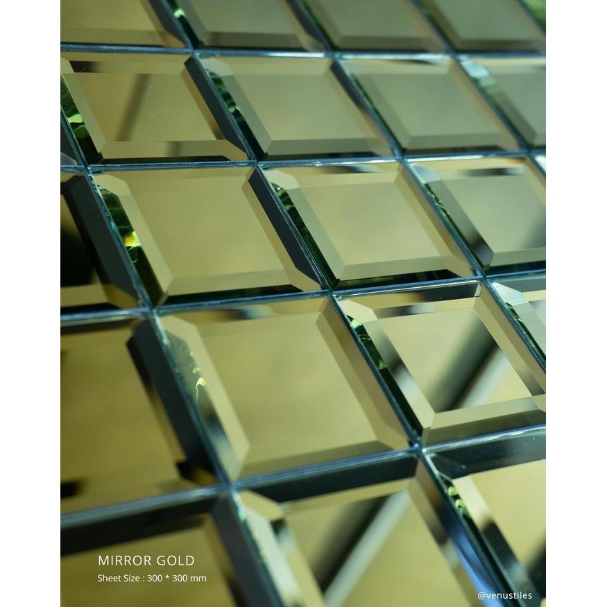 Mosaic Dinding Interior Mozaik Venus MIRROR GOLD