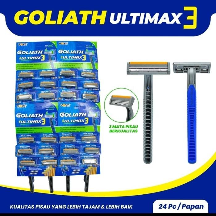 Pisau Cukur VOXY GOLIATH Ultimax 3 ABU 3 Mata Pisau