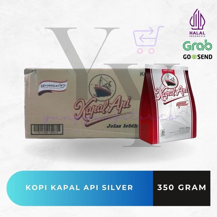 

1 Dus Isi 9 Bungkus Kopi Bubuk Kapal Api Silver 350 gram