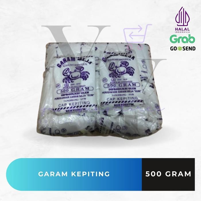

1 Bal Isi 20 Bungkus Garam Meja Cap Kepiting 500 gram