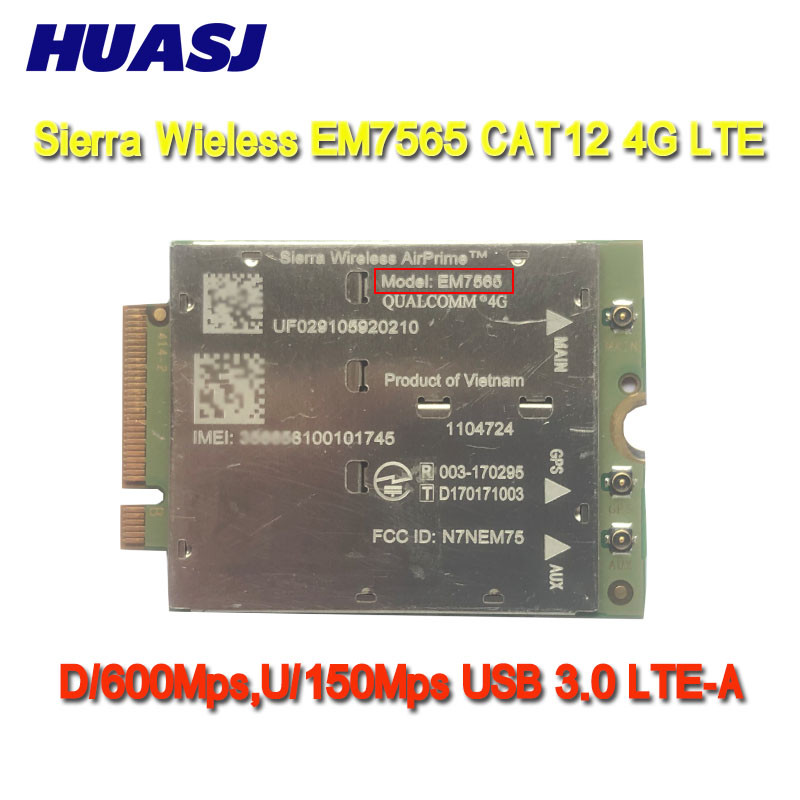 Sierra Wireless EM7565 LTE-Advanced Pro Module cat-12 600M 1104724 4G LTE NGFF Module for Laptop