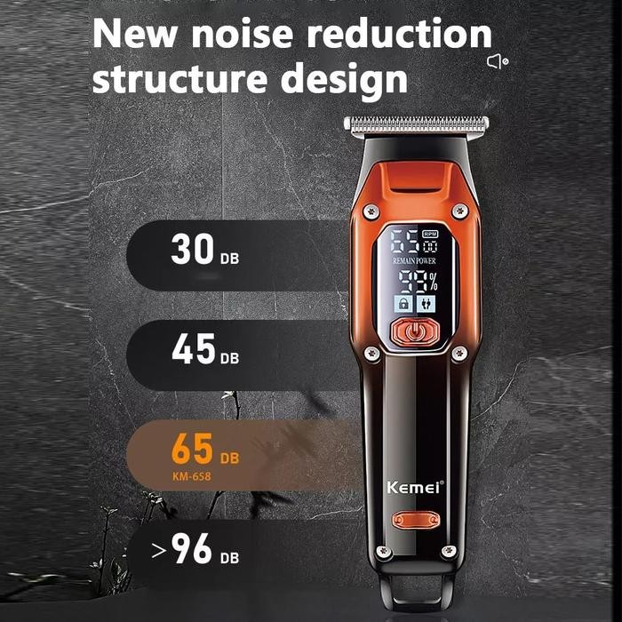 Alat Cukur Rambut Kemei Km-658/Profesional Hair Clipper Kemei Km658 Mesin Jenggot Elektrik