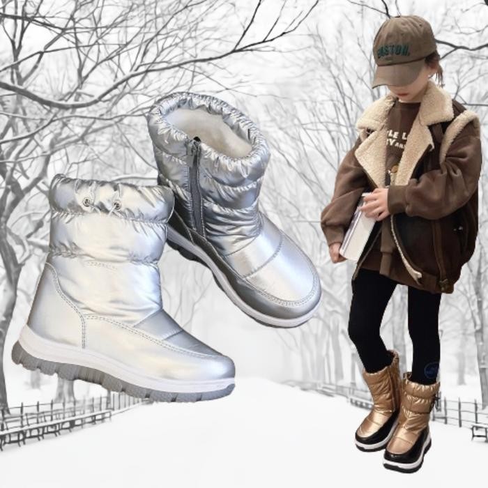 Sepatu Winter Anak Boots Musim Dingin Salju Waterproof Bulu Anak Laki Perempuan
