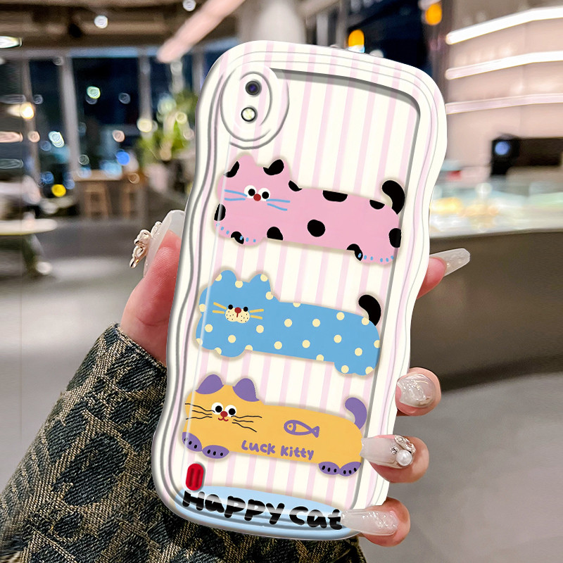 Casing Hp Untuk Samsung Galaxy A10 M10 A10s M01s Case Casing Kucing panjang HP Kesing gelombang Cesi