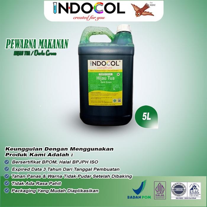 

INDOCOL PEWARNA CAIR HIJAU TUA (5 LITER)