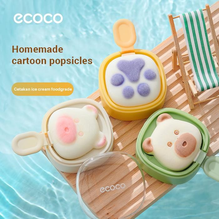 ECOCO Ice Cream Mold Paw White - Cetakan Ice Cream popsicle cetakan es batu buah kulkas freezer